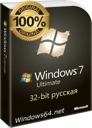 Обложка Чистый windows 7 ultimate x86 оригинальный образ SP1 на русском